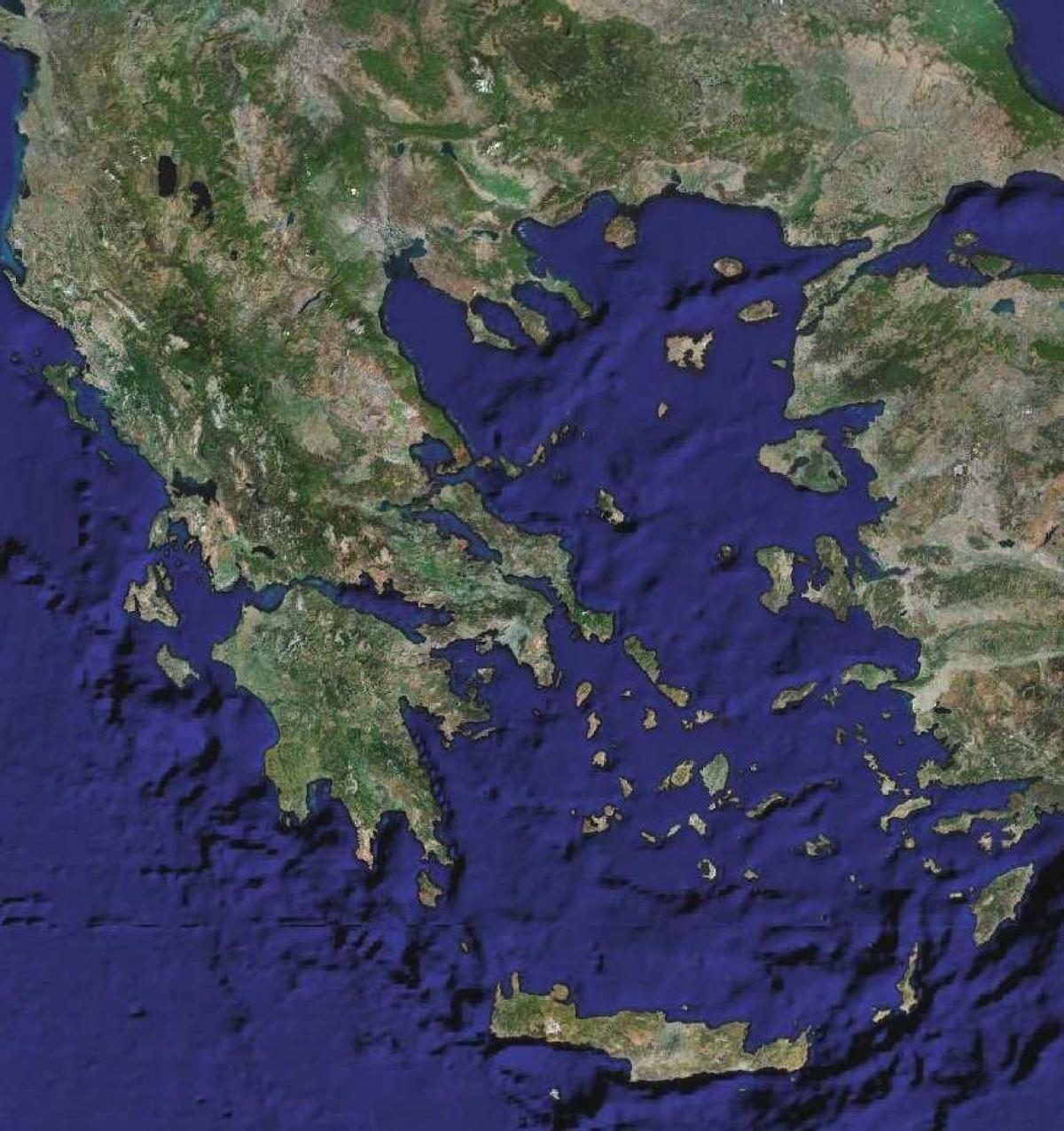 carte de la Grèce par satellite