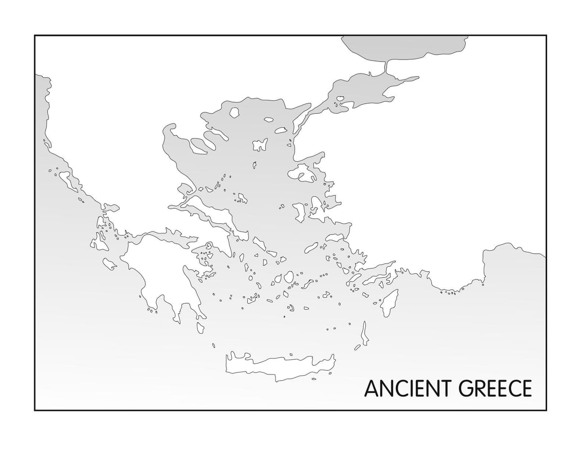la Grèce antique carte vierge