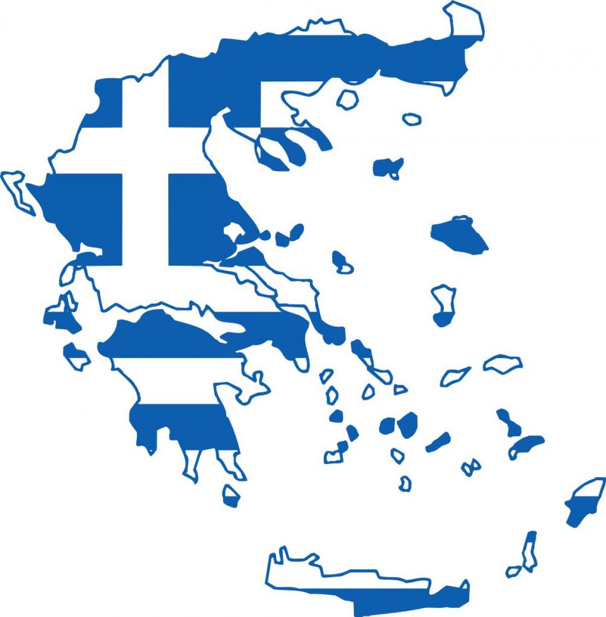 La grèce carte drapeau