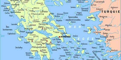 Carte détaillée de la Grèce