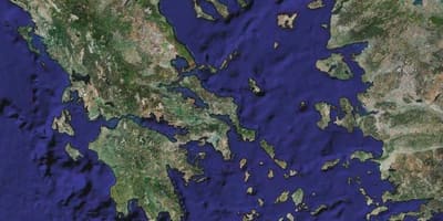Carte de la Grèce par satellite