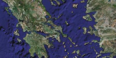 Carte de la Grèce par satellite