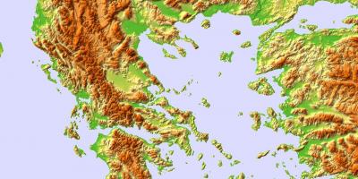 Carte topographique de la Grèce