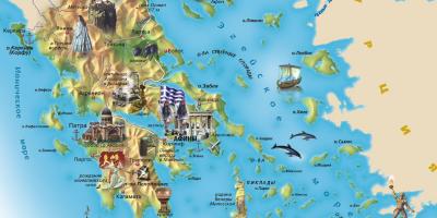La carte touristique de la Grèce