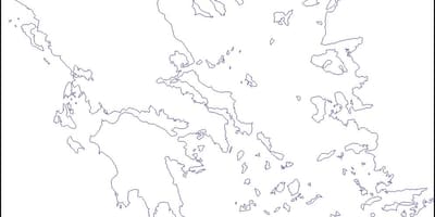 La grèce carte vierge