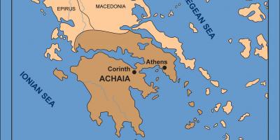 Carte De Corinthe En Grèce