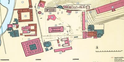 La carte de Olympia, Grèce
