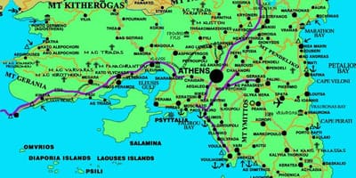 Attiki Grèce carte