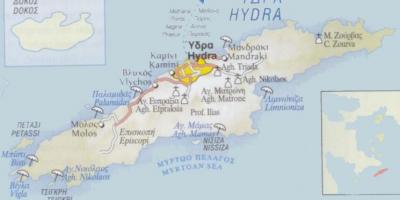 Carte de Hydra Grèce