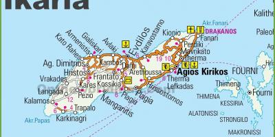Carte de Ikaria en Grèce