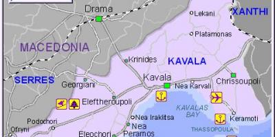 Carte De Kavala, Grèce