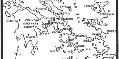 Carte de la Grèce antique feuille de calcul