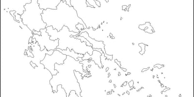 Carte de la Grèce contour