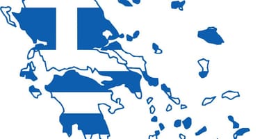 La grèce carte drapeau
