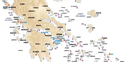 Hellas ports de la carte