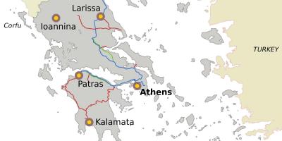 Grec chemins de fer carte
