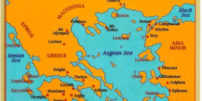 Carte de la Grèce ancienne