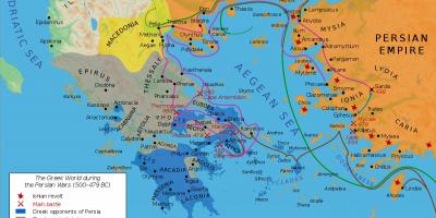 Carte de la Grèce antique et de la Perse