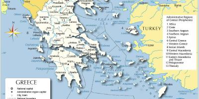 Carte de la Grèce et des pays qui l'entourent