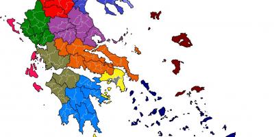 Hellas municipalités de la carte