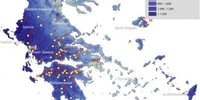 Hellas pluie carte