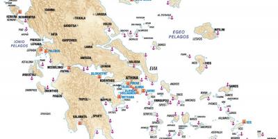 Hellas ports de la carte