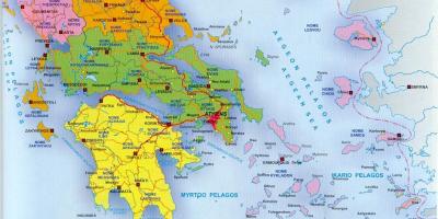 Carte de la Grèce et les îles grecques