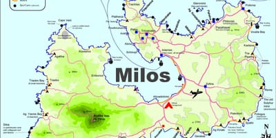 Carte de milos en Grèce