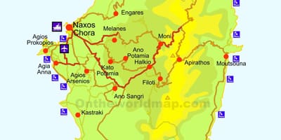 La Carte De Naxos En Grèce