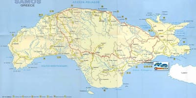 Carte De Samos En Grèce