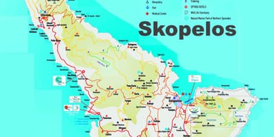 Skopelos carte des îles grecques
