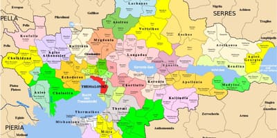 Carte De Thessalonique Grèce