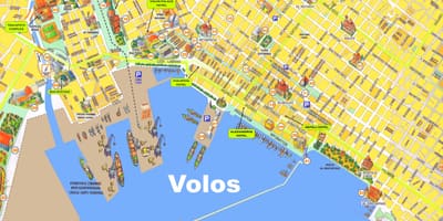 Carte De Volos En Grèce